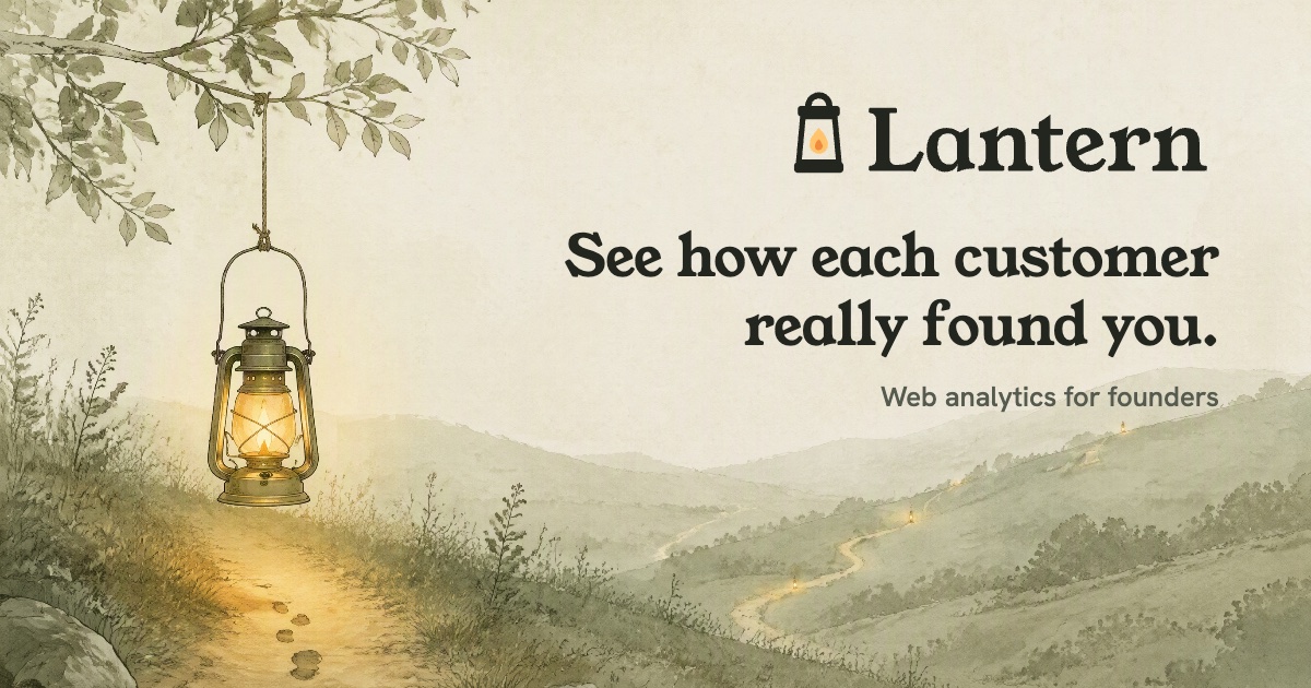 Lantern Analytics : Web Analytics for founders